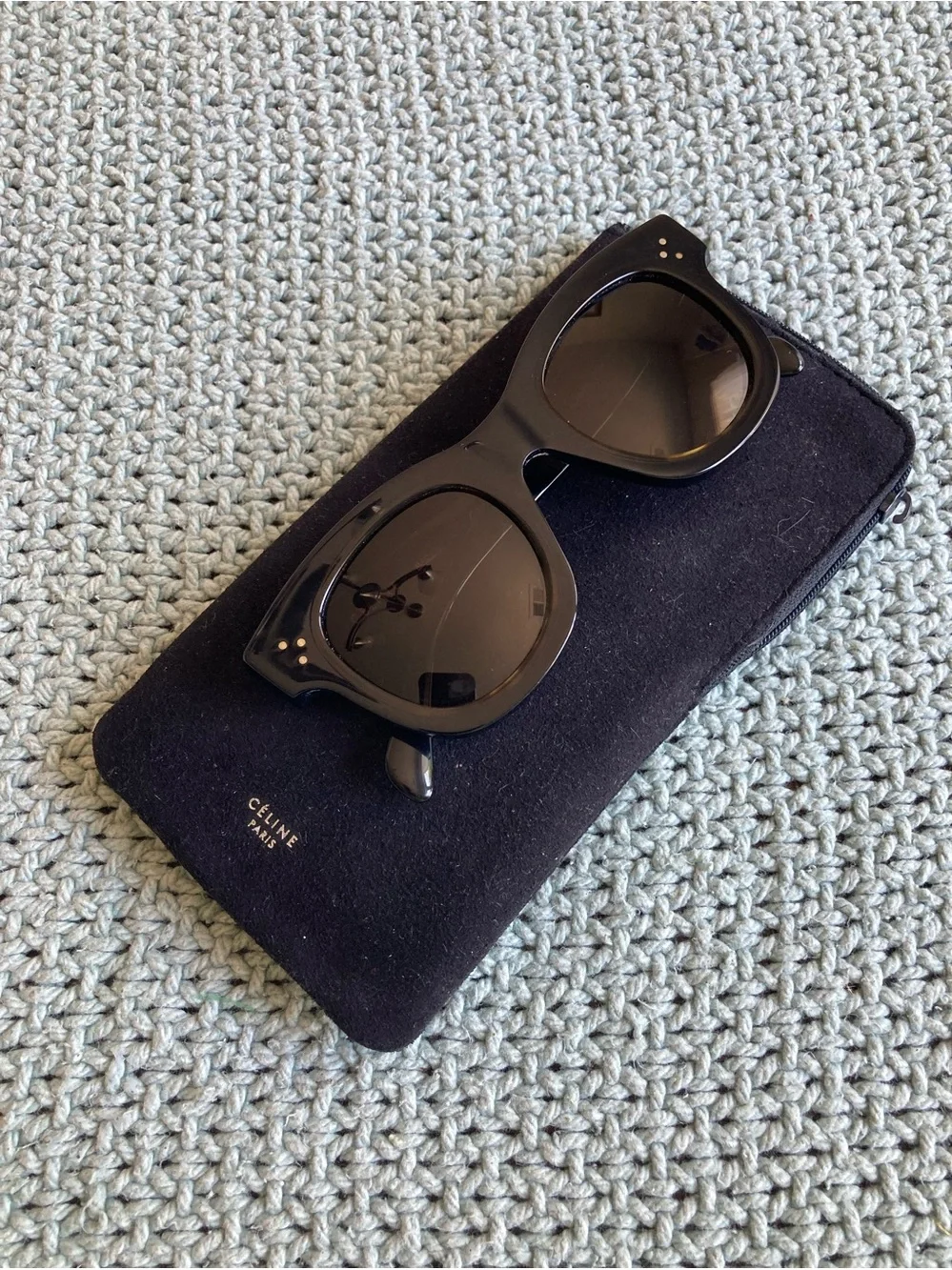 Celine Black Sunglasses with Dark Gray Lenses